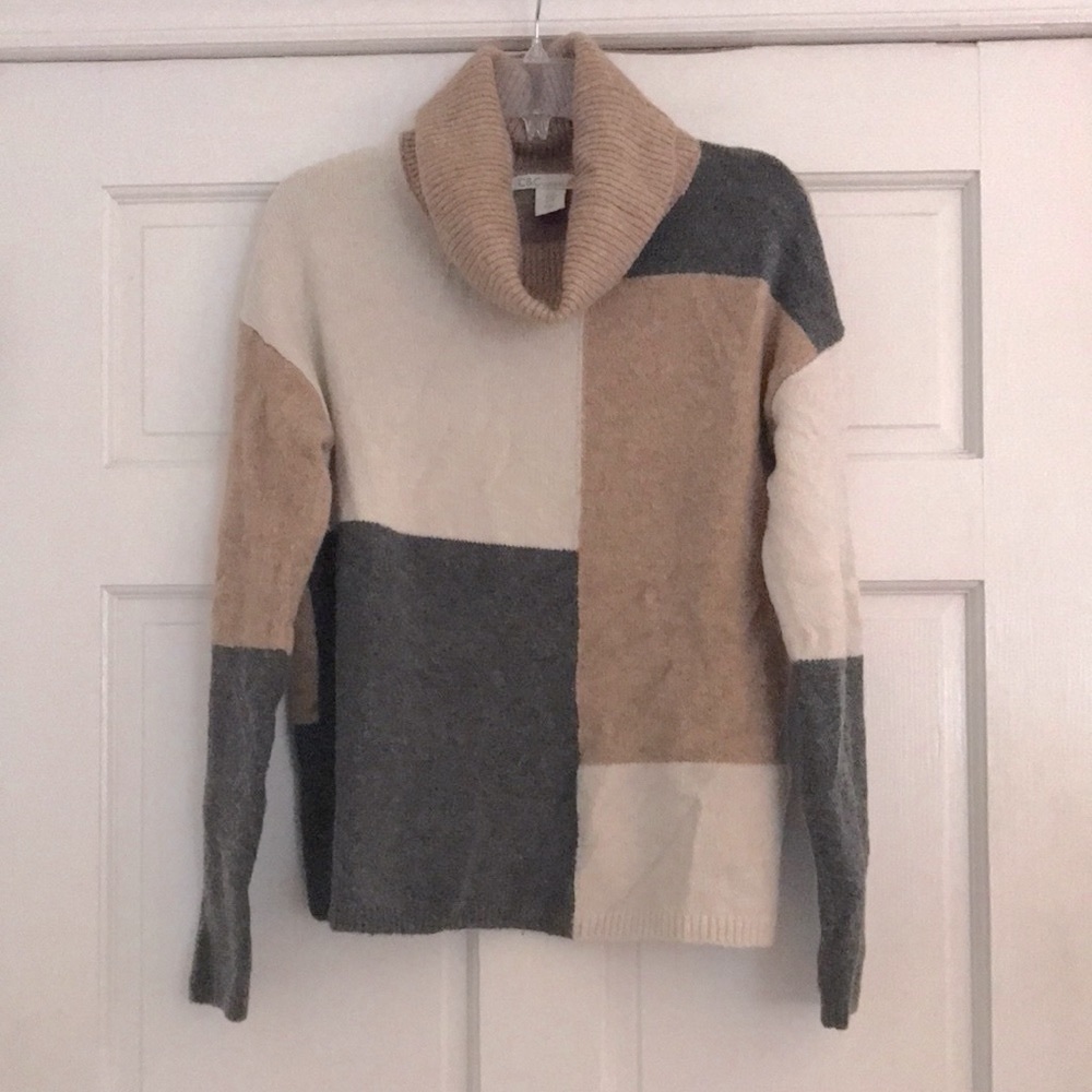 C&C California Color Block SWEATER *Cowl Neck*